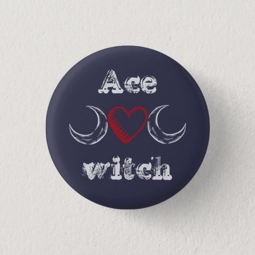Ace witch asexual badge  button