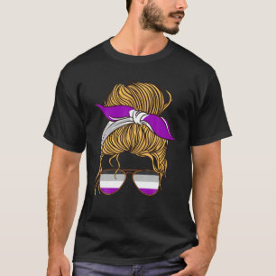 Ace Woman Scarf Hair Don't Care Asexuality Asexual T-Shirt