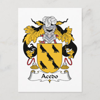 Acedo Family Crest Postcard