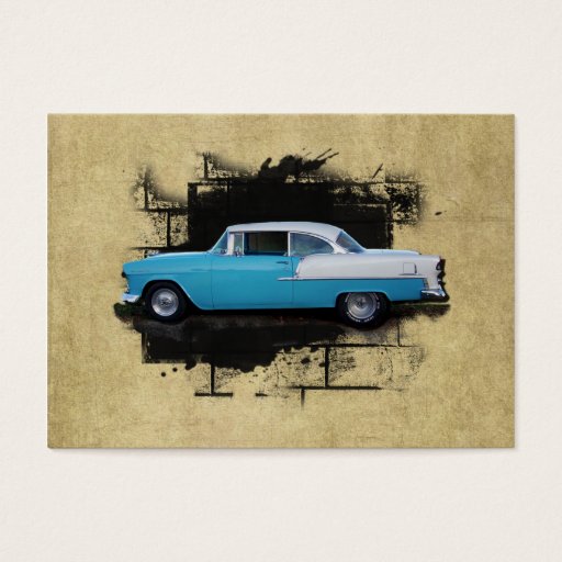 Customizable ACEO- 1955 Chevy Bel Air- Classic Car- Mini Print Business Card