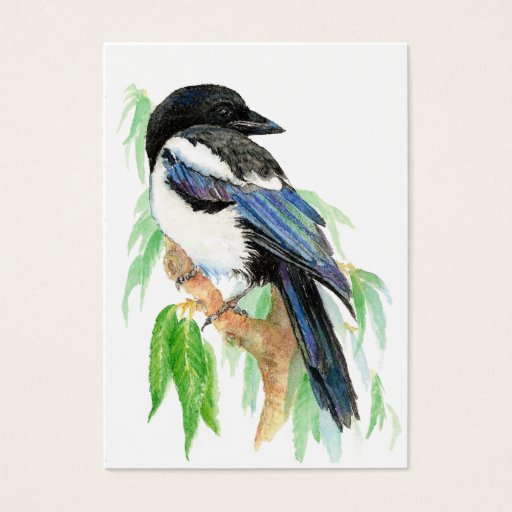 Customizable ACEO ATC Magpies Business Card