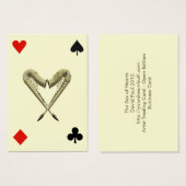 ACEO ATC Saxophones of Hearts Diamond, Spade, Club (Front & Back)