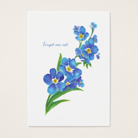 Aceo Atc Watercolor Forget Me Not Flower Art