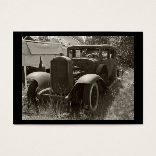 Customizable ACEO- Really Old Rusty Car- Mini Print Business Card Templates