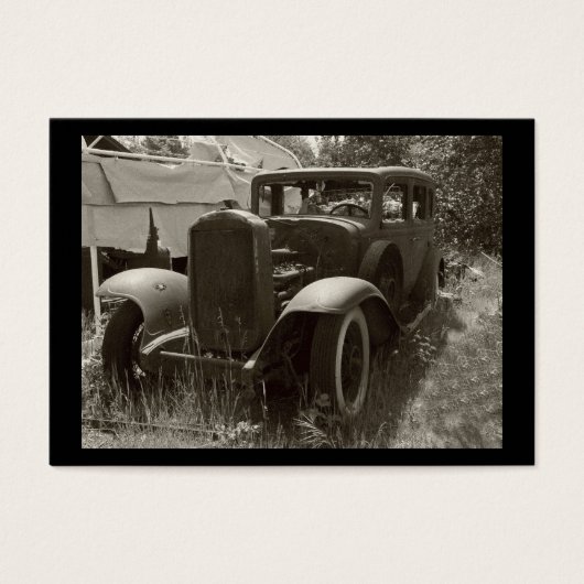ACEO- Really Old Rusty Car- Mini Print (Front)