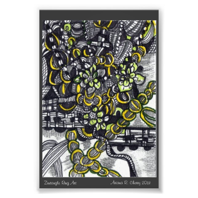 ACEO Ring Art in Ink by Ariana R. Cherry Photo Print (Front)