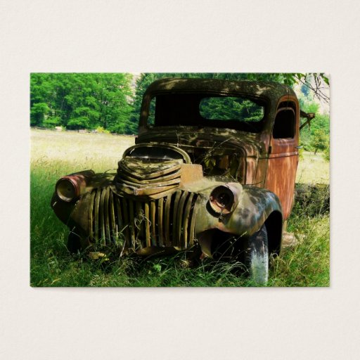 Customizable ACEO Rusty old Farm Truck Photo Business Card Templates