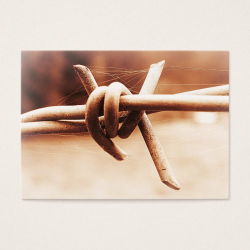 ACEO Sepia Barbed Wire Close Up