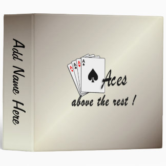 Aces Above the Rest Antique Gold 3 Ring Binder