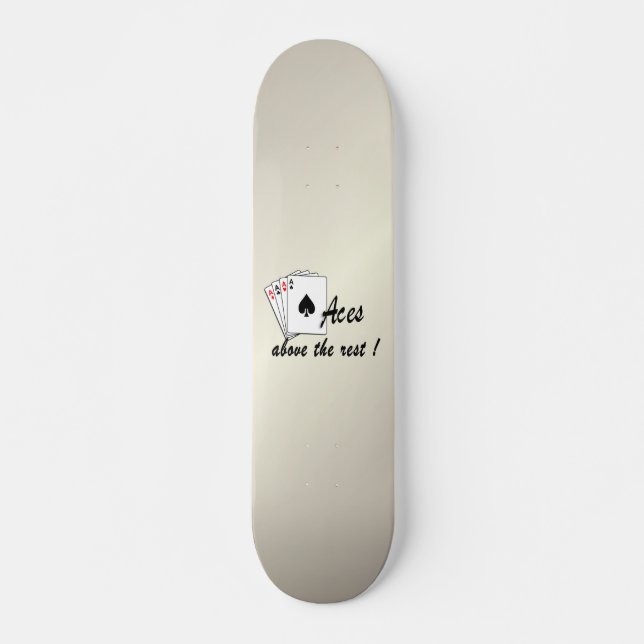 Aces Above the Rest Antique Gold Skateboard (Front)