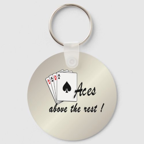 Aces Above the Rest Gold Keychain