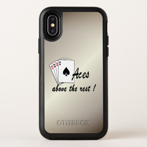 Aces Above the Rest Gold OtterBox Symmetry iPhone X Case