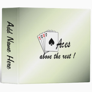 Aces Above the Rest Green 3 Ring Binder