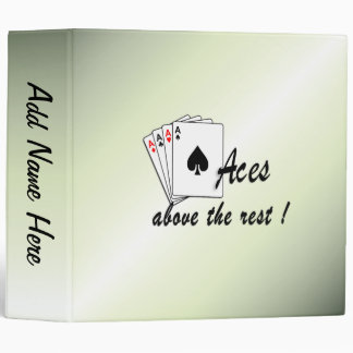Aces Above the Rest Green 3 Ring Binder