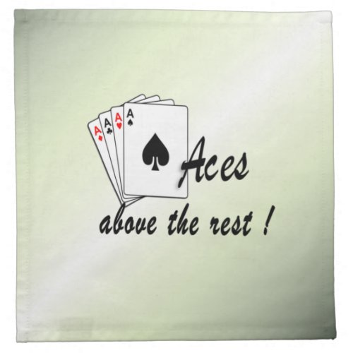 Aces Above the Rest Green Cloth Napkin