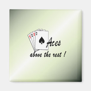 Aces Above the Rest Green Magnet