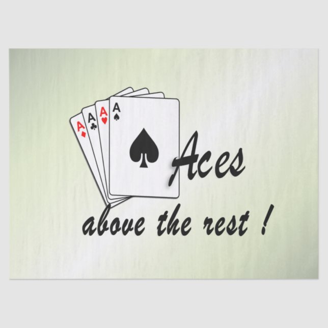 Aces Above the Rest Green Tissue Paper (Front)