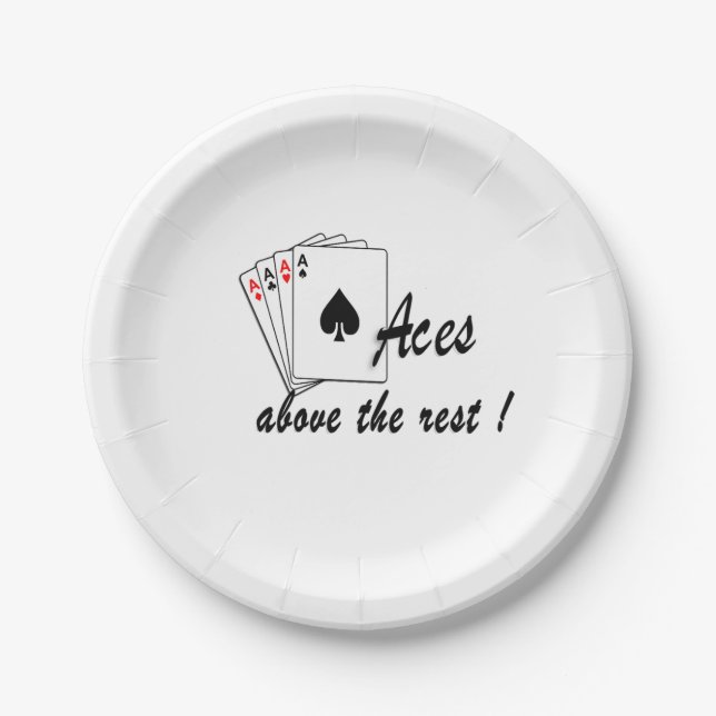 Aces Above the Rest  Paper Plates (Front)