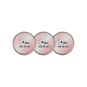 Aces Above the Rest Red Golf Ball Marker