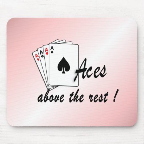 Aces Above the Rest Red Mouse Pad