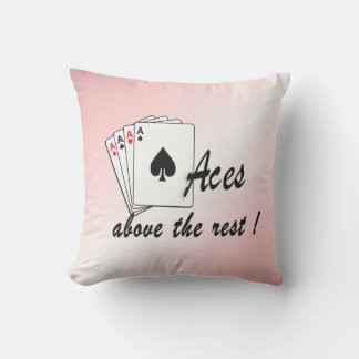 Aces Above the Rest Red Outdoor Pillow