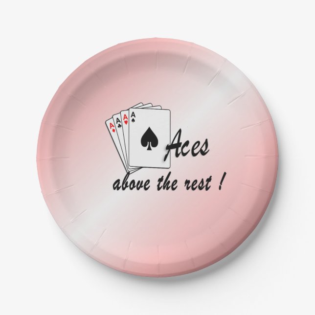 Aces Above the Rest Red Paper Plates (Front)