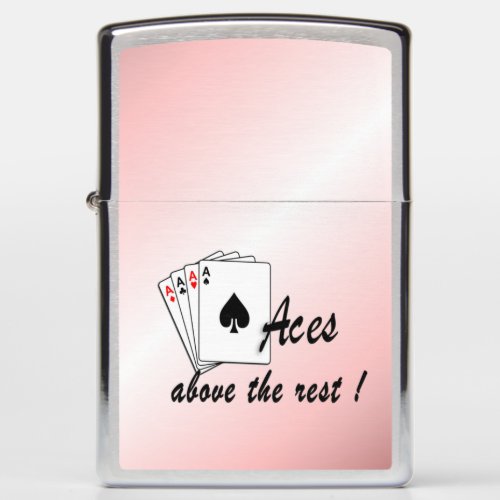 Aces Above the Rest Red Zippo Lighter
