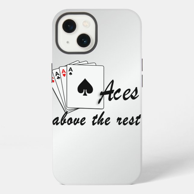 Aces Above the Rest Silver Iphone Case (Back)