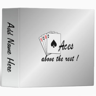 Aces Above the Rest Silver Personal 3 Ring Binder