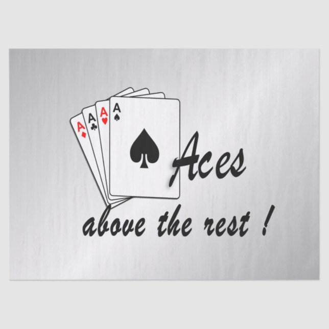 Aces Above the Rest Silver Tissue Paper (Front)