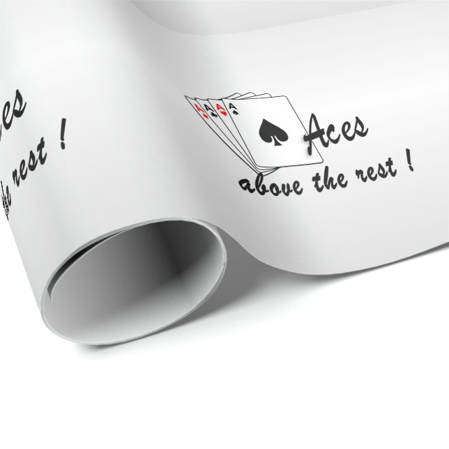 Aces Above the Rest Silver Tote Bag Wrapping Paper (Roll Corner)