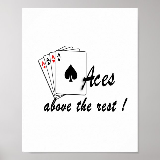 Aces Above the Rest White Poster (Front)