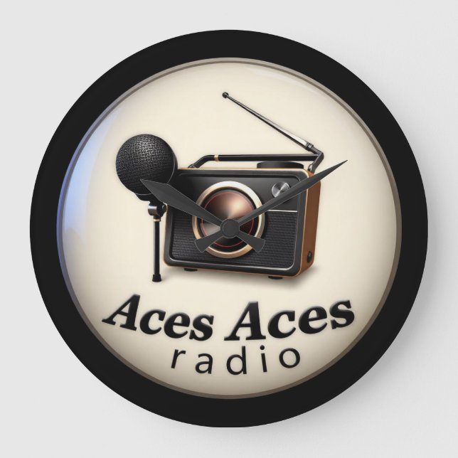 Aces Aces retro Wall Clock (Front)