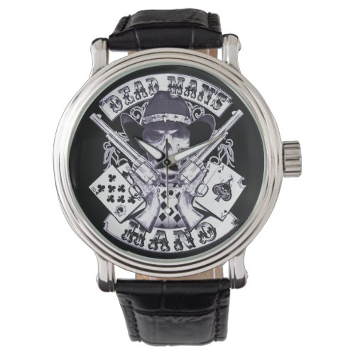 Aces and Eights Cowboy Skull Watch