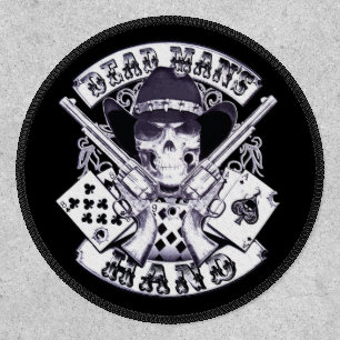 Aces And Eights Dead Man's Hand Cowboy Skull Patch