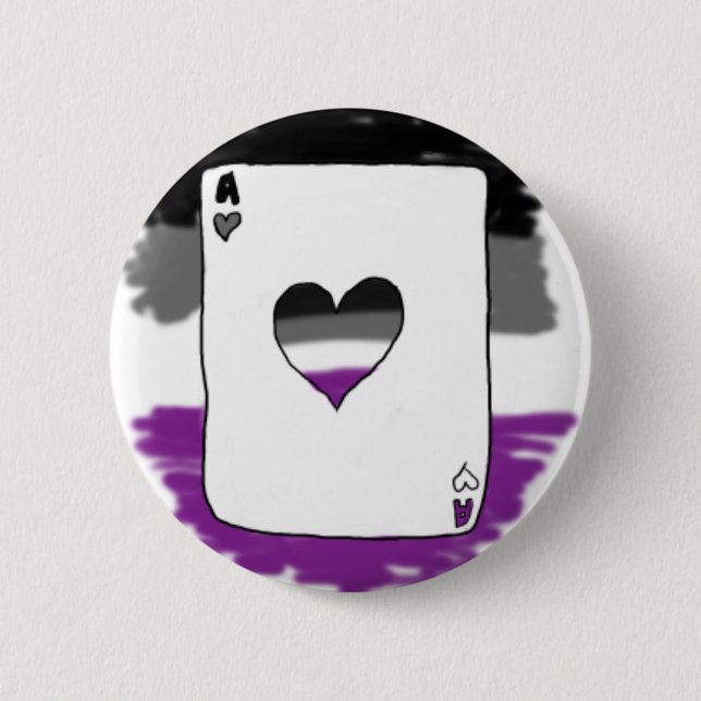"Aces" Asexual Pride Button (Front)