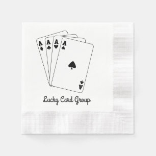 Aces Cards Custom Name Napkins