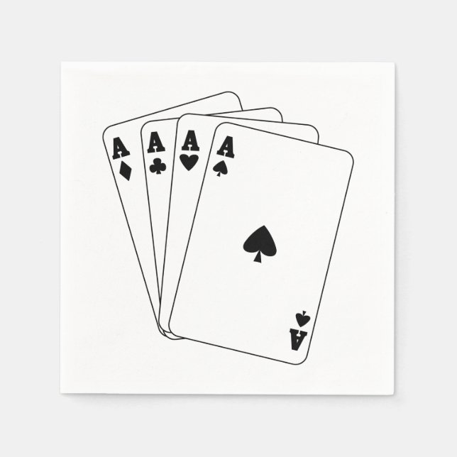 Aces Cards Napkins (Front)