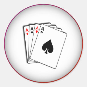 Aces Classic Round Sticker
