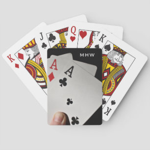 Aces custom monogram playing cards