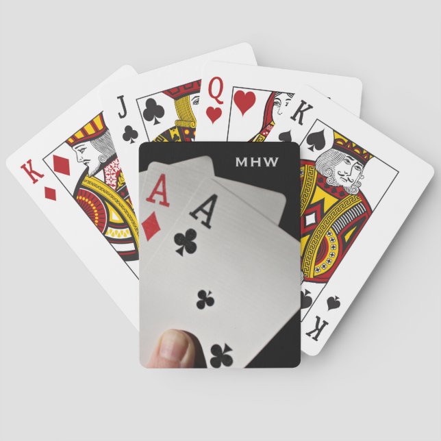 Aces custom monogram playing cards (Back)