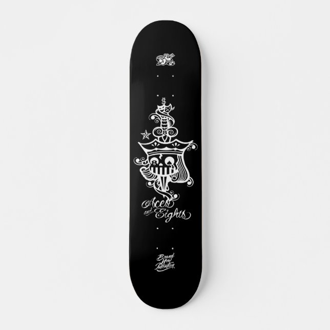 Aces & Eights (The dead man's hand) Skateboard Deck (Front)