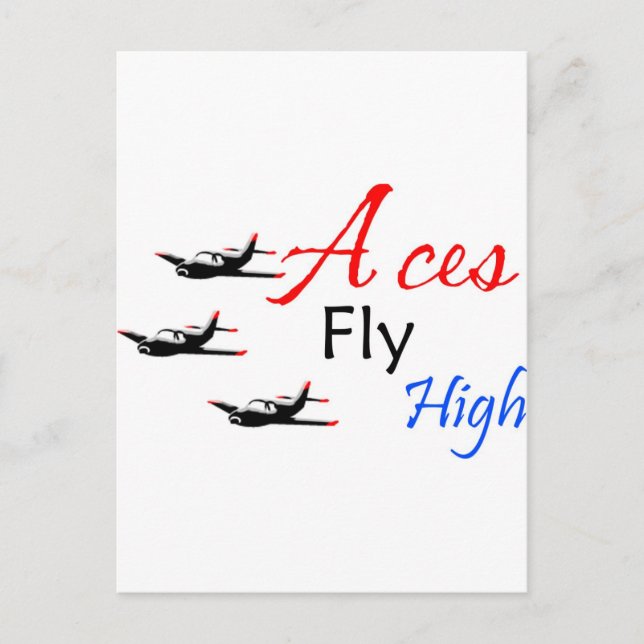 Aces fly high postcard (Front)