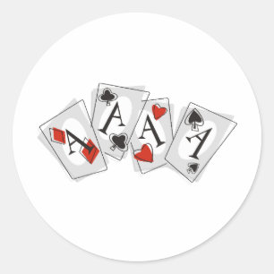 Aces High Classic Round Sticker