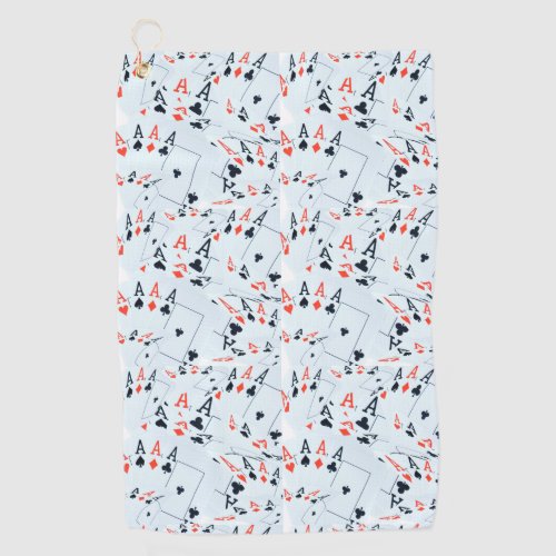 Aces In A Layered Pattern Golf Towel