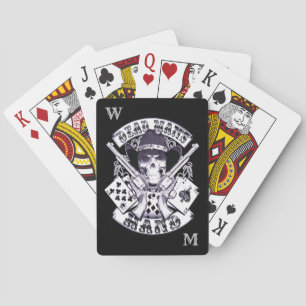 Aces N Eights Dead Man's Hand Personal Monogram Poker Cards