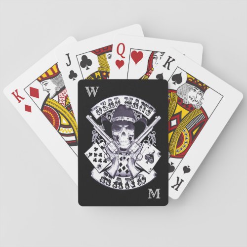 Aces N Eights Dead Mans Hand Personal Monogram Poker Cards