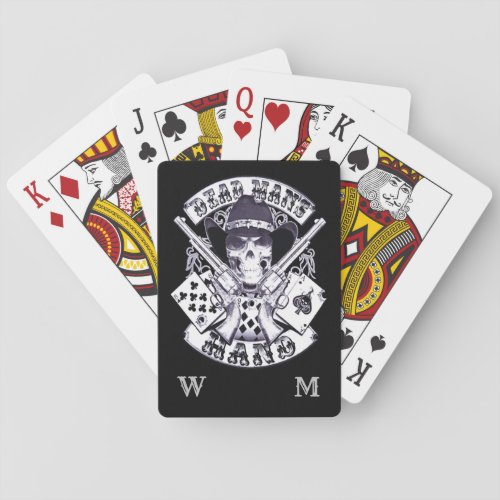 Aces N Eights Dead Mans Hand Personal Monogram Poker Cards