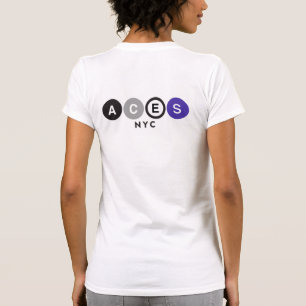 Aces NYC back City Scape Front T-Shirt