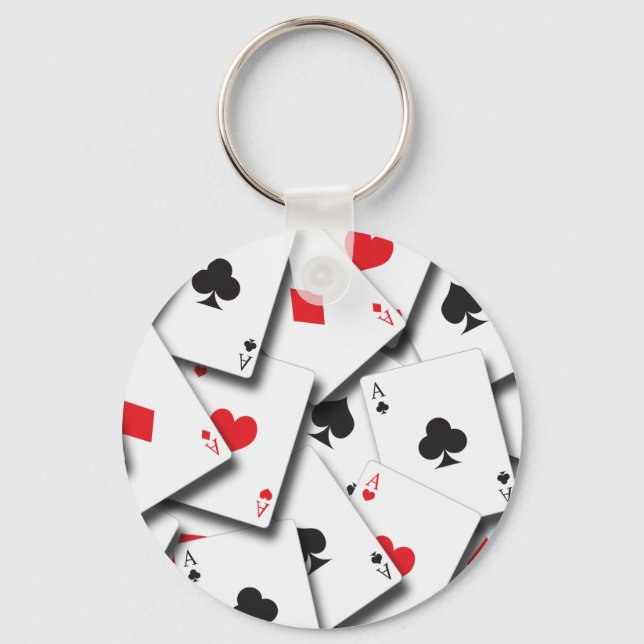 ACES PLAYING CARDS KEYCHAIN (Front)